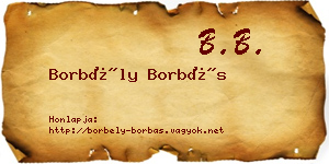 Borbély Borbás névjegykártya