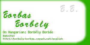 borbas borbely business card