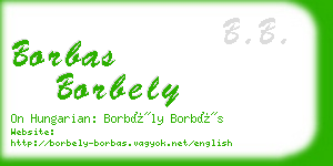 borbas borbely business card
